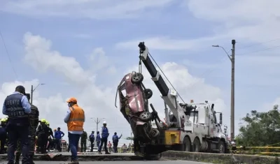 Uno de los carros recuperados.