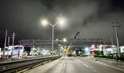 El puente instalado.