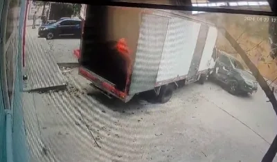 Momento del accidente.