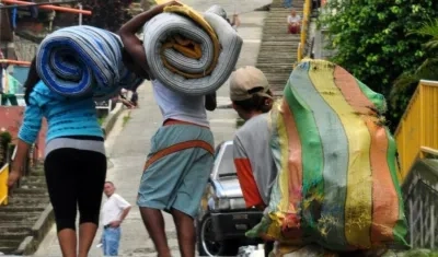 Desplazados en Colombia. 