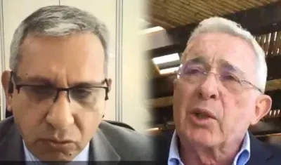 Fiscal Gilberto Villarreal y el expresidente Álvaro Uribe.
