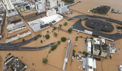 Así luce Porto Alegre con las inundaciones.
