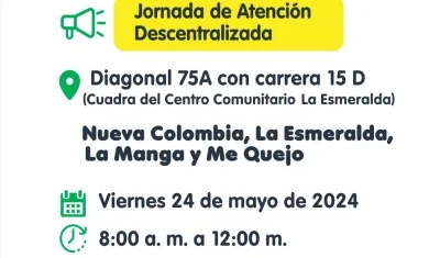 Jornada descentralizada de la Alcaldía en el barrio La Esmeralda. 