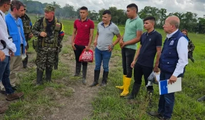 Defensoría del Pueblo recibió a las personas secuestradas.