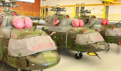 Los MI-17 están en Base Aérea de Tolemaida.