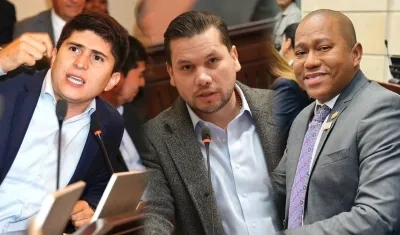 Wadith Manzur, Andrés Calle y Gersel Pérez.