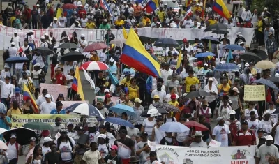 Marcha en Bogotá.