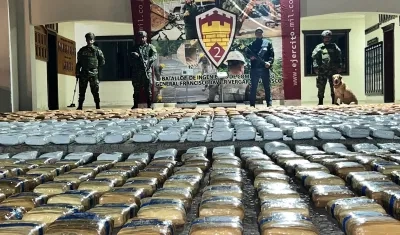 Marihuana incautada por el Ejército. 