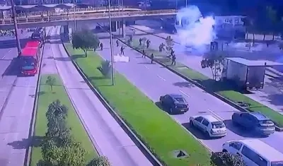 Disturbios en Bogotá después de marchas