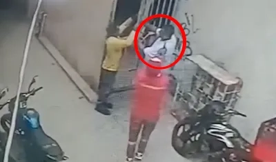 Momento del ataque al 'Chino Anaya' en Las Gardenias. 