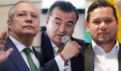 Iván Name, Olmedo López y Andrés Calle.