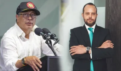 El Presidente Gustavo Petro y el abogado Iván Alfaro.