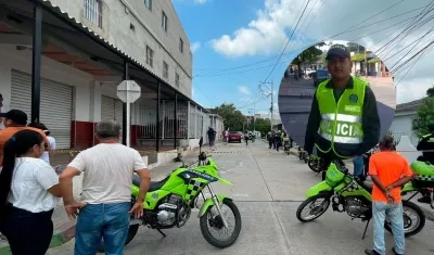 El patrullero Jaider Amador Quessep fue baleado en esta cuadra del barrio San Luis. 