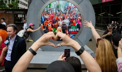 'Portal' digital entre Nueva York y Dublín.