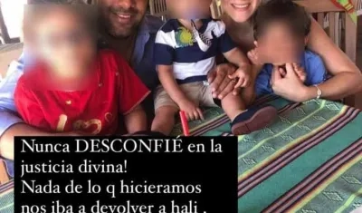 Palabras de la mujer en sus redes sociales tras la captura del presunto homicida de su esposo. 