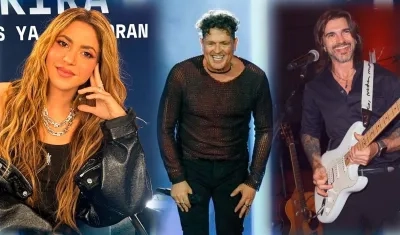 Shakira, Carlos Vives y Juanes.