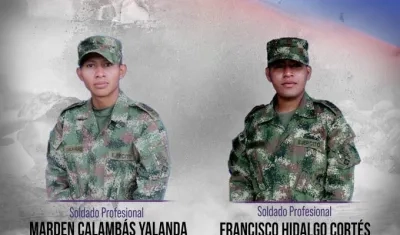 Los dos soldados asesinados. 