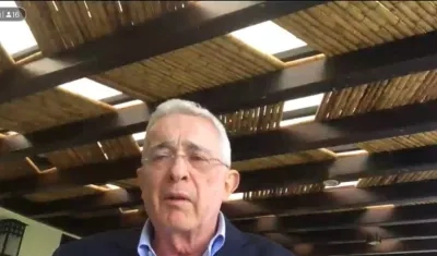 Álvaro Uribe en la audiencia de formulación de acusación. 