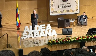 Álvaro Uribe en la Universidad de La Sabana.