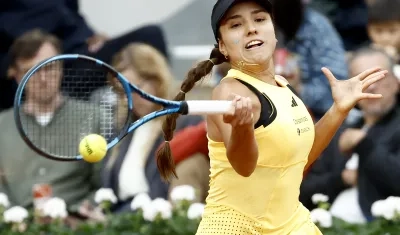 María Camila Osorio durante el juego contra la tunecina Ons Jabeur. 