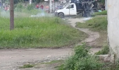 Vehículo desde donde se habría dirigido el ataque a la base militar. 