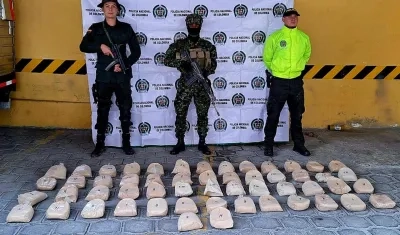 El cargamento de heroína incautado en zona rural del departamento de Nariño