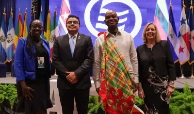 El canciller Luis Gilberto Murillo en la Reunión de la Asociación de Estados del Caribe en Surinam.