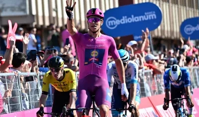 Jonathan Milan recordó su número de triunfos de etapa en el Giro.  