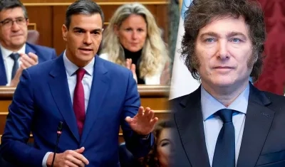 El jefe de Gobierno de España, Pedro Sánchez, y el presidente de Argentina, Javier Milei