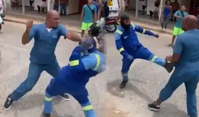 Usuario y técnico de Air-e peleando. 