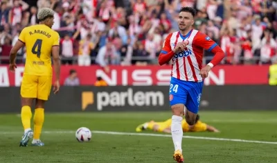 Portu marcó dos goles para la victoria del Girona. 