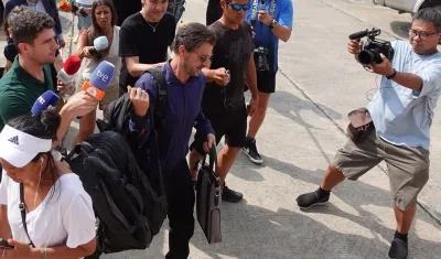 Rodolfo Sancho, padre de Daniel Sancho, a su llegada al Tribunal Provincial de Samui.