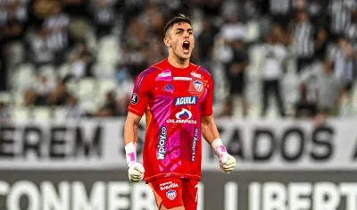 Santiago Mele, gran figura de Junior en la Copa Libertadores. 