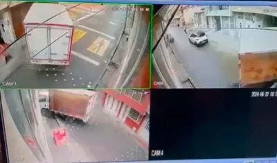 Momento del accidente. 