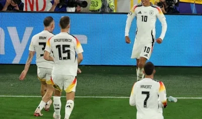 Jamal Musiala anotó el segundo para Alemania.