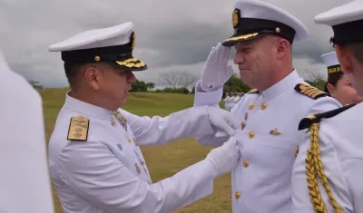 El coronel de I.M. Orlando Antonio Alarcón López y  coronel de I.M. Nelson Albeiro Cano Holguín.