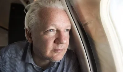 Julián Assange en la imagen que compartió Wiki Leaks