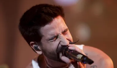 Camilo en su presentación de este sábado en A Coruña, España