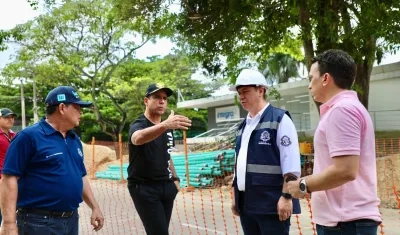 El Alcalde Alex Char en el inicio de las obras.