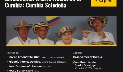 Conversatorio ‘Tras los pasos de la Cumbia Soledeña’.