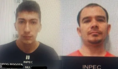 Sebastián Molina y Eusebio de Jesús Agudelo Hernández, los fugados.