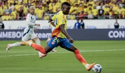 Jhon Córdoba en el partido de este viernes ante Costa Rica. 