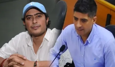 Nicolás Petro y el Fiscal Mario Burgos.