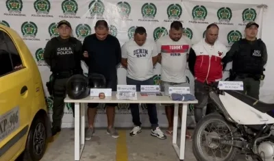 Los 4 capturados por las autoridades.