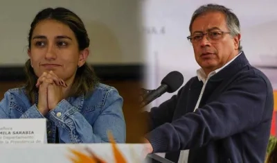 Laura Sarabia y Gustavo Petro.