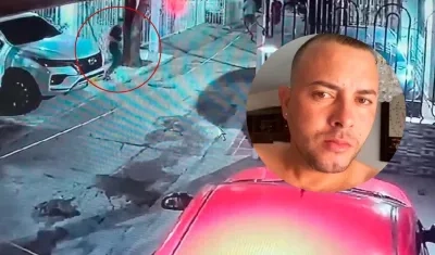 El sicario y el Subintendente Carlos Fernando Fuentes Noriega.