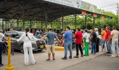 Imagen de la de las protestas de la comunidad.