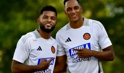 Miguel Borja y Yerry Mina, dos de las novedades en la convocatoria de la Selección Colombia. 