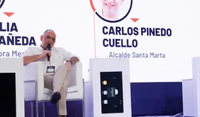 El alcalde de Santa Marta, Carlos Pinedo, en el Congreso de Andesco en Cartagena