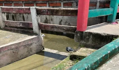 Lugar donde cayó el menor Keyber